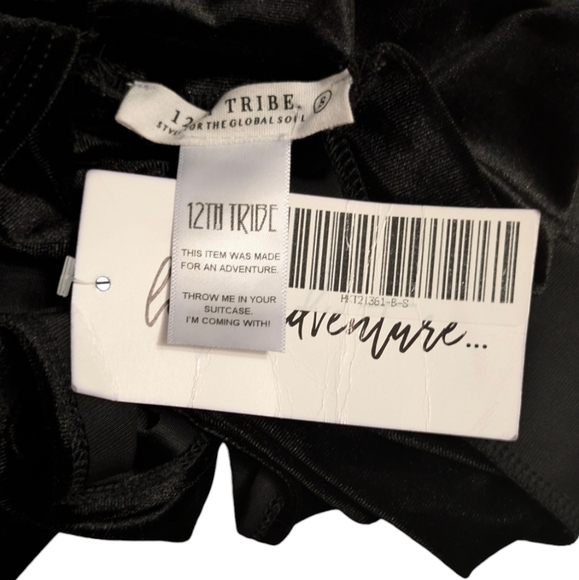 12th Tribe Velvet Barbados Halter Top - Chic Sexy, Festival Club Essential - Picture 8 of 9